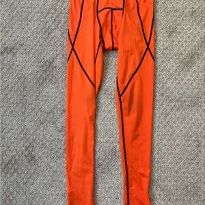 Orange Men's Compression Tights